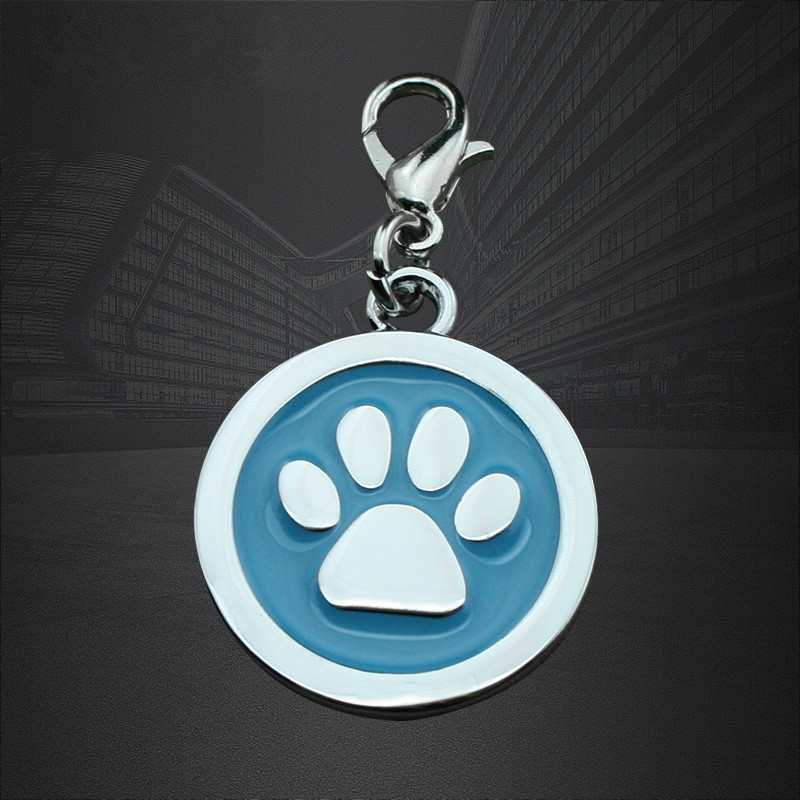 fornitura di lega di zinco pet dog tag tag round contro perso piastrine