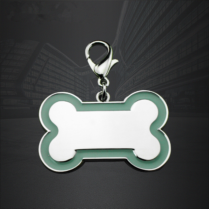 Personalizza Medagliette per cani in lega di zinco Design per ossa con codice QR