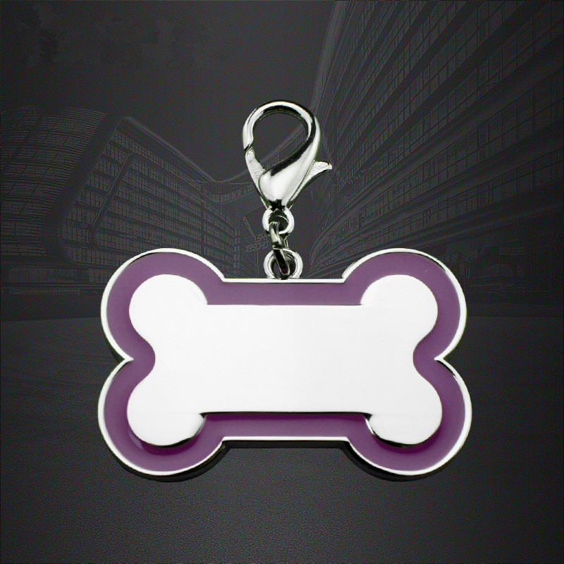 Personalizza Medagliette per cani in lega di zinco Design per ossa con codice QR