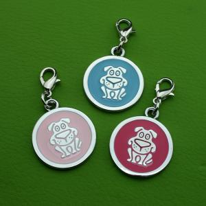 Targhette per animali domestici in metallo in lega di zinco in metallo con codice QR per cane o gatto