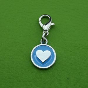 tradizione lega di zinco pet id tag peach forma del cuore di cane o gatto decorazione per un codice qr