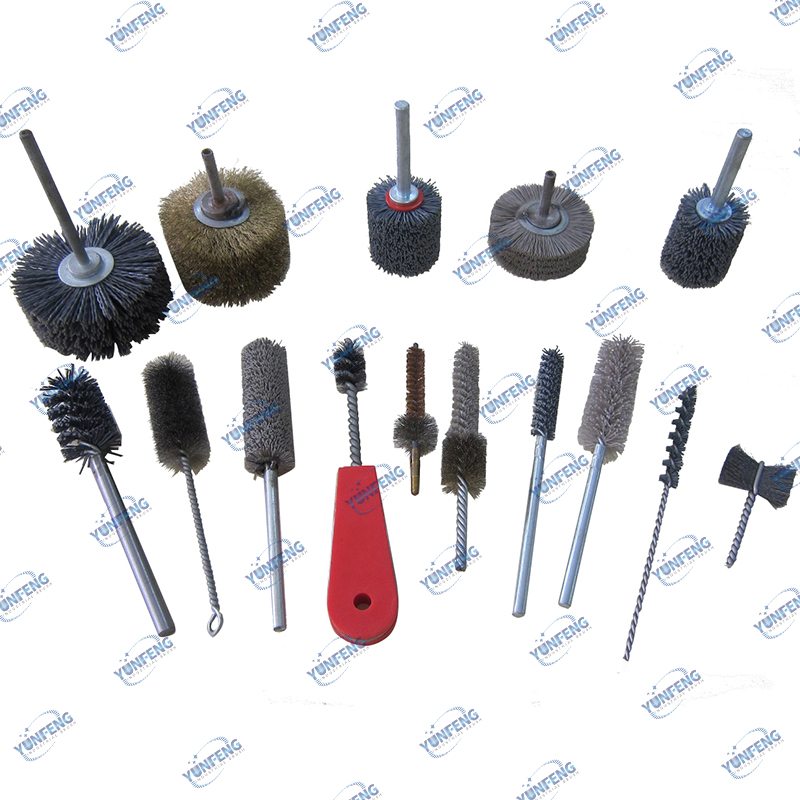 Spazzole per tubi industriali spazzole abrasive personalizzate Spazzole per fili ritorti Spazzola per tubi in allumina per Debarring Utensile per lucidatura