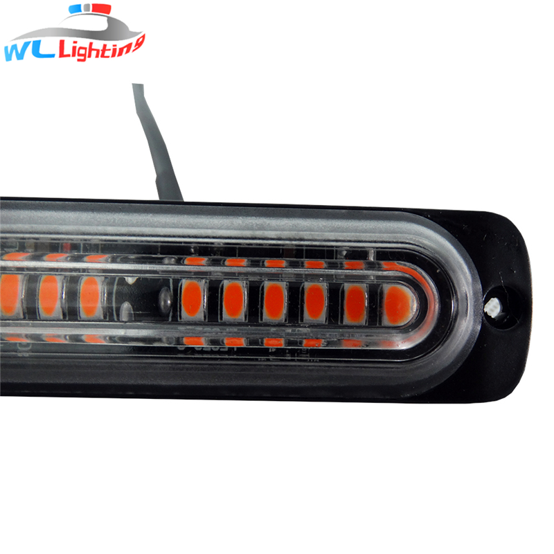 SMD 12V 24V 6W Montaggio a superficie 12 LED Mini Strobe Attenzione Grill lampeggiante