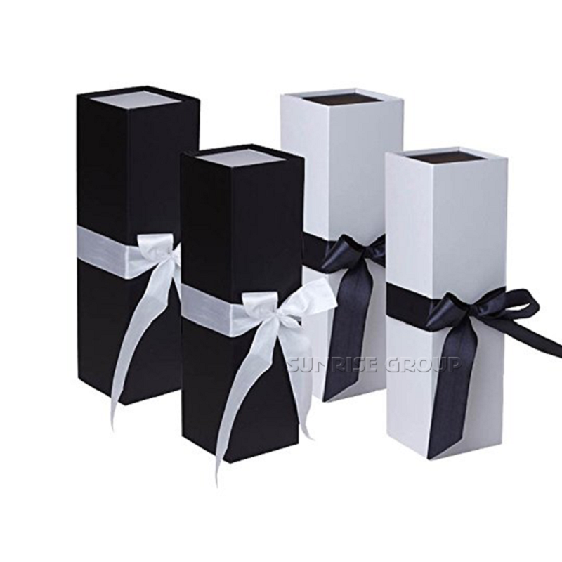 Scatola di imballaggio pieghevole rettangolare Scatola di stampa personalizzata vino #winebox