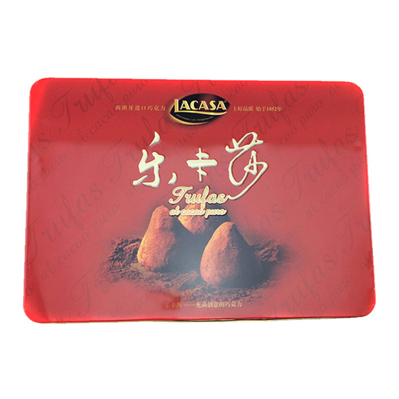 Scatola di latta di cioccolato rettangolare vuota elegante personalizzata