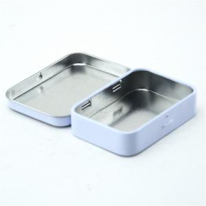 Mini scatola rettangolare di latta in metallo elegante personalizzata per confezioni di caramelle alla menta