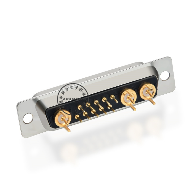 Connettore maschio coassiale a 13 gradi tipo 13W3 a saldare