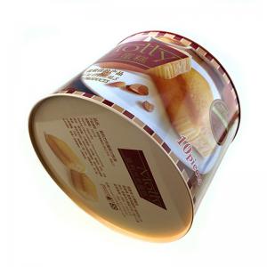 2018 vendita calda scatola di latta rotonda per torta e biscotti