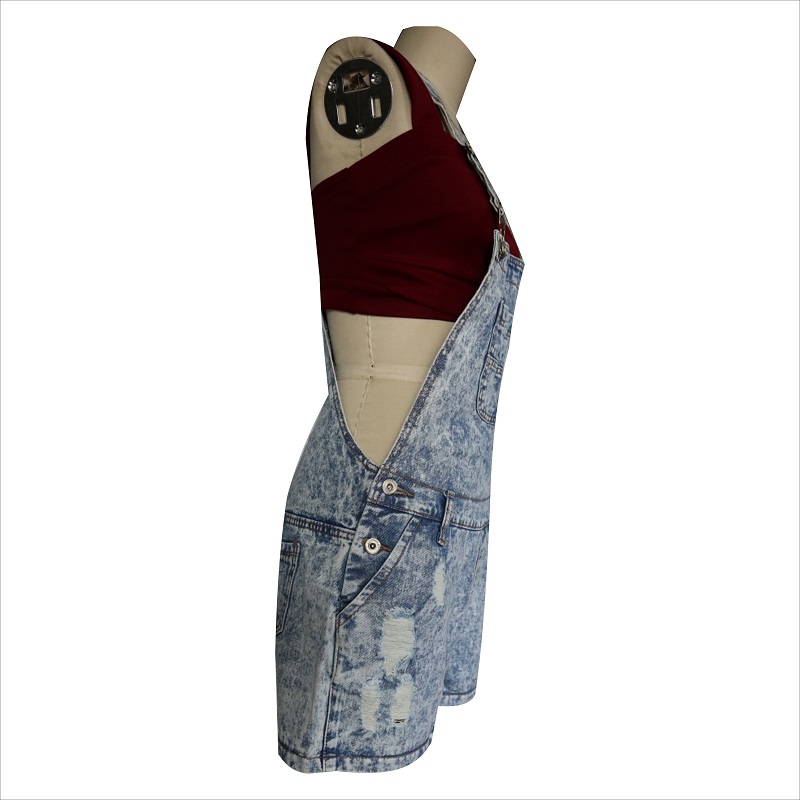 salopette in cotone lavato acido moda WS1015