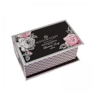 scatola regalo rigida con chiusura magnetica pieghevole a forma di libro logo stampato a caldo