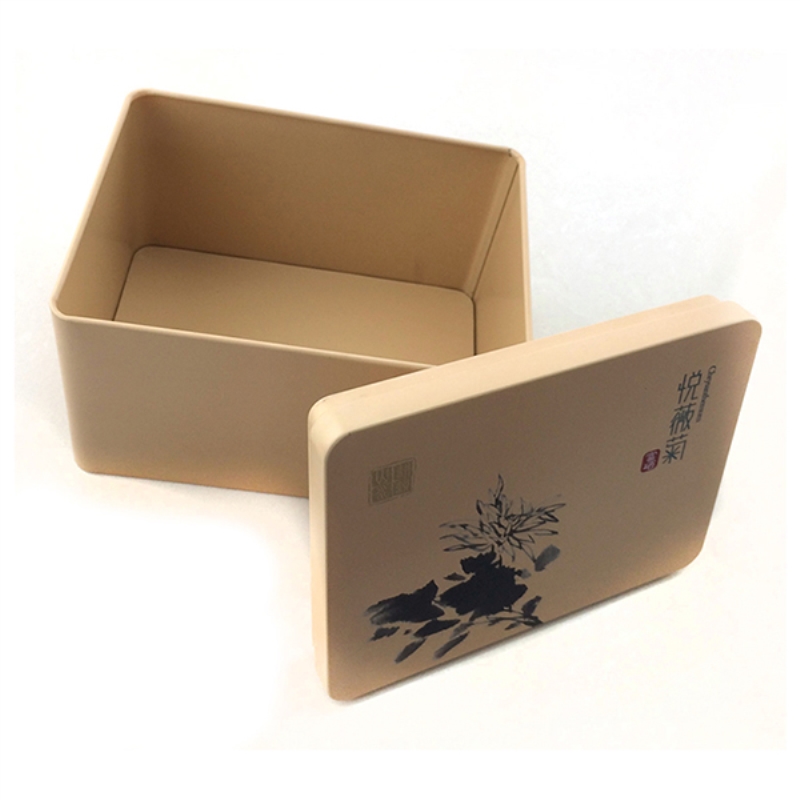 2018 nuovo design rettangolare ermetico scatola di latta da tè