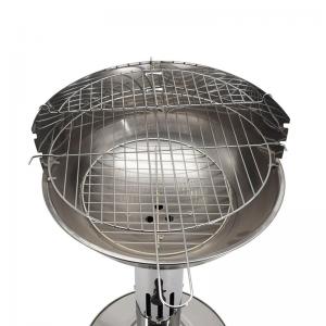 Grill barbecue in acciaio inox altamente regolabile con rete a rete metallica