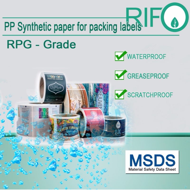Carta sintetica PP stampabile offset, stampabile UV, flessibile stampabile per prodotti per la cura personale