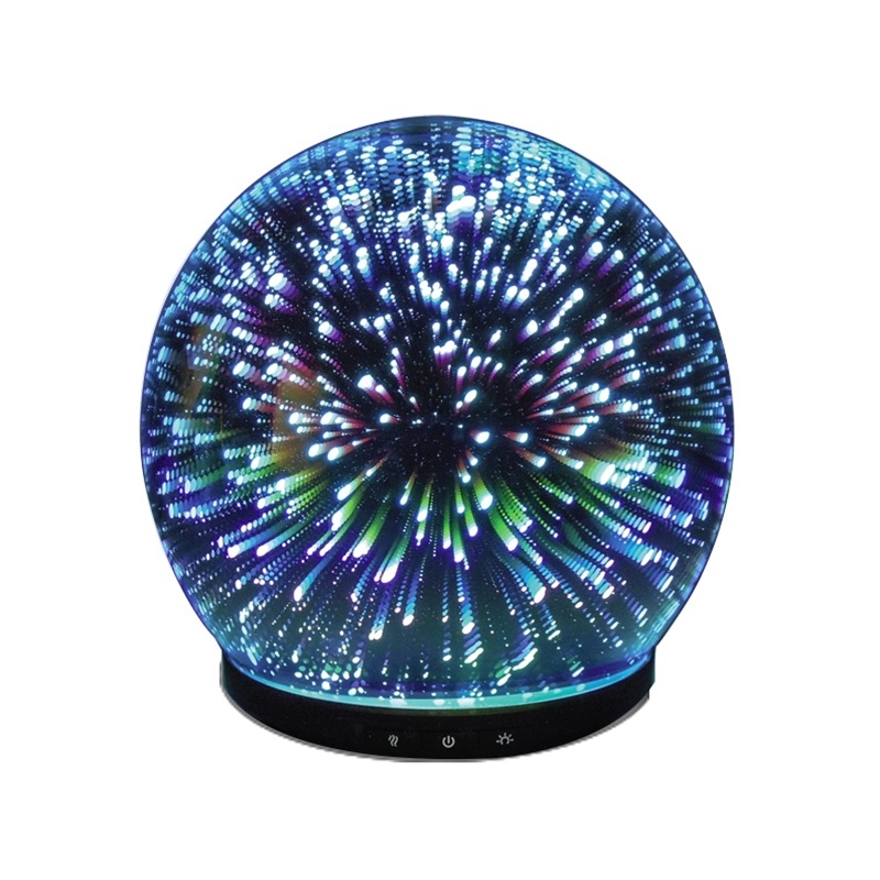 Miglior prodotto negli usa ultrasuoni fuochi d'artificio elettrico umidificatore in vetro aroma diffusore di olio essenziale con luce colorata