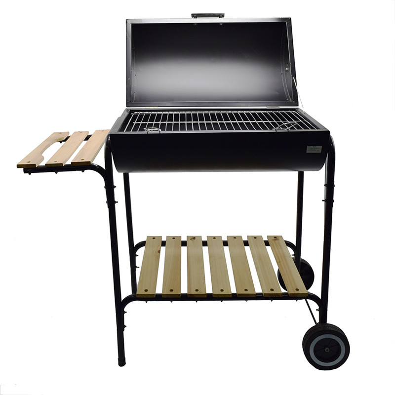 hot vendendo outdoor trolley carbone al grill barile grill con tavolino