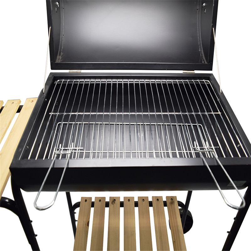 hot vendendo outdoor trolley carbone al grill barile grill con tavolino