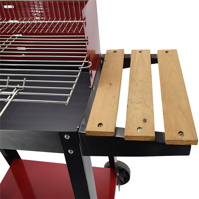 un barbecue grill trolley pollo girarrosto all'ingrosso carbone barbecue grill con tavolino