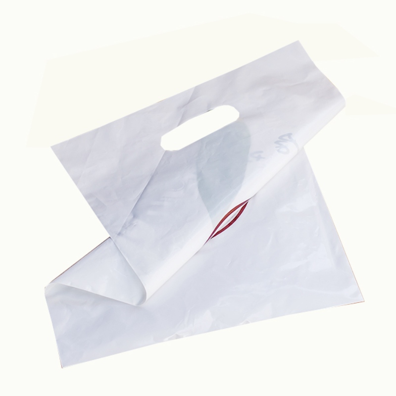 Fustellati i sacchetti di plastica bianchi di imballaggio hdpe d'imballaggio della maniglia