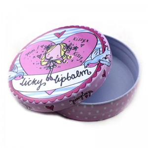 Imballaggio cosmetico, scatola rotonda di latta per scarpe