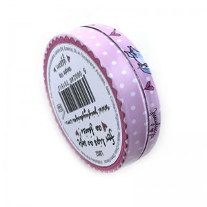 Imballaggio cosmetico, scatola rotonda di latta per scarpe