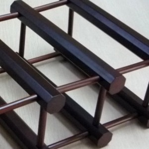 Portabottiglie da 10 bottiglie in mogano