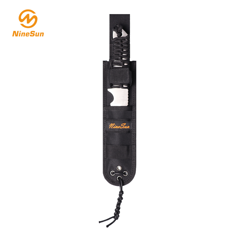 Coltello in nylon nero guaina-NineSan