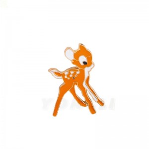 distintivo in metallo personalizzato animale distintivo in lega di zinco bicolore vernice cottura spilla sigillo fusione fusione spilla placcata oro