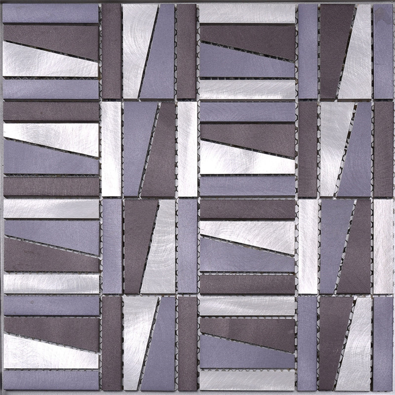 fornitore viola metallo tessera al mosaico colorato per muro interno