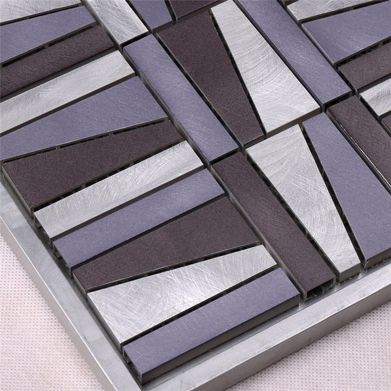 fornitore viola metallo tessera al mosaico colorato per muro interno