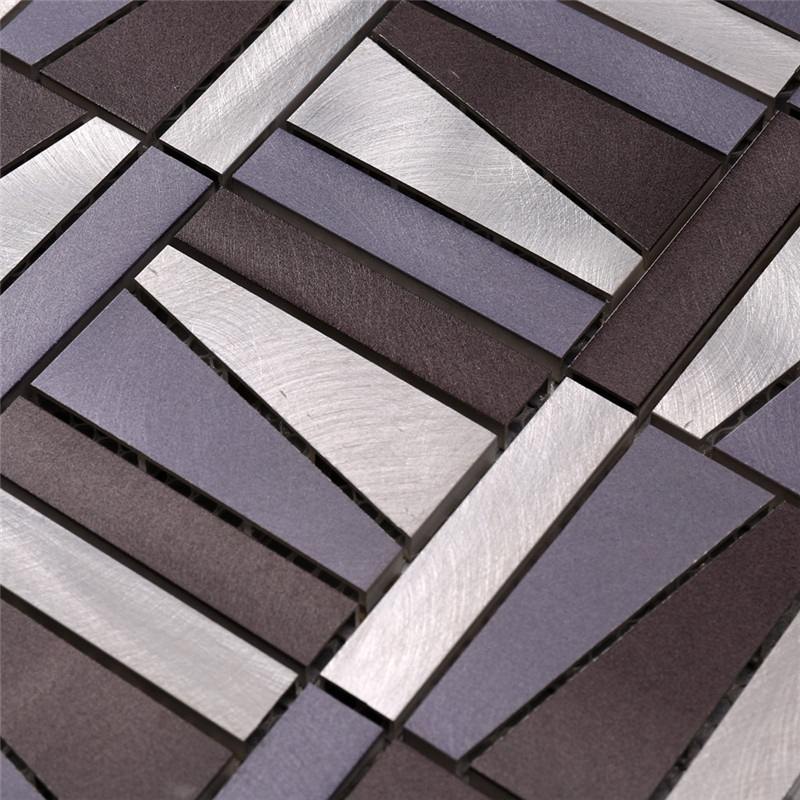 fornitore viola metallo tessera al mosaico colorato per muro interno