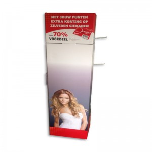 Espositore da banco in cartone ondulato economico al dettaglio economico con gancio