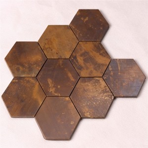 antico muro di bronzo rame mosaico arte piastrelle metallo