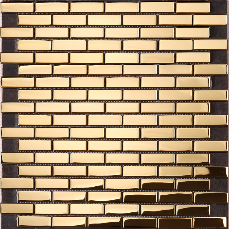 golden seleziona metal mosaico muro piastrelle della cucina