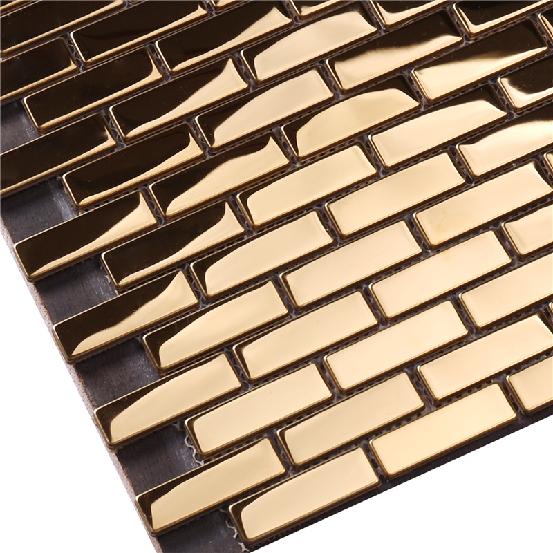 golden seleziona metal mosaico muro piastrelle della cucina