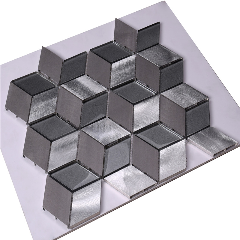 cubo 3d tessera al mosaico a decorazione schema