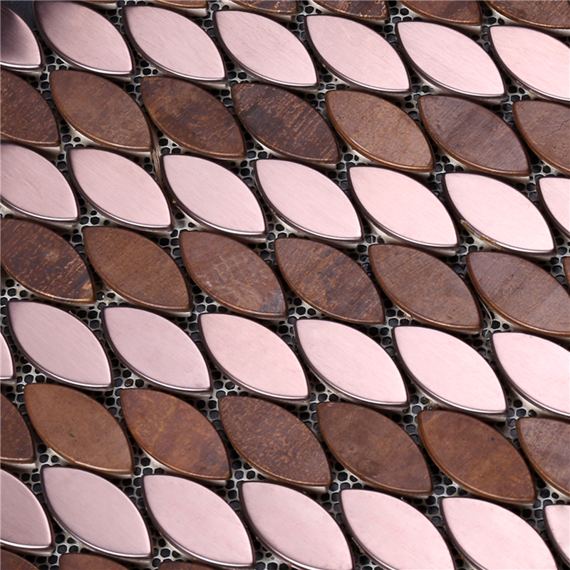 Mosaico ovale a forma di foglia Fogliame Mosaico per Deco