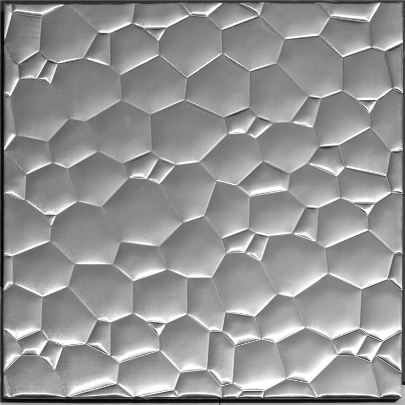 Piastrelle decorative convesse per esterno con superficie argentata per backsplash