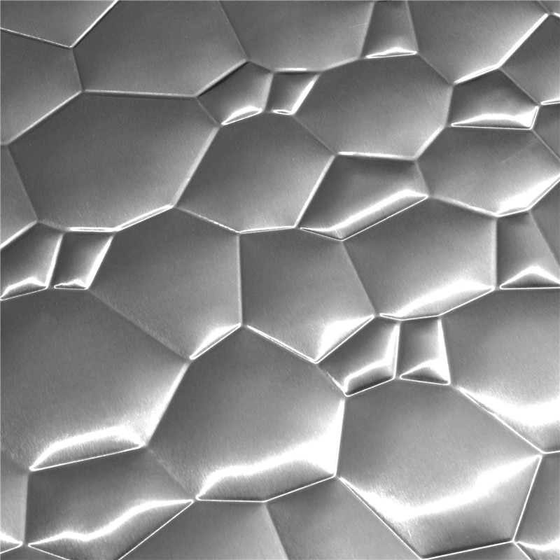 Piastrelle decorative convesse per esterno con superficie argentata per backsplash