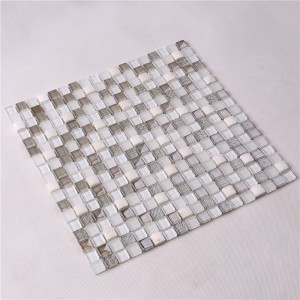 hk61 vetro mosaico bianco grigio la cina si gradiente piastrelle di soggiorno