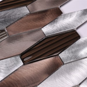 il metallo in lega di alluminio, vetro mosaico in tessere piastrelle mix