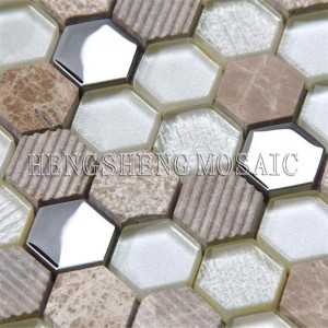 la ceramica color argento glitter hexagon muro piastrelle cucina paraspruzzi vetro mosaico