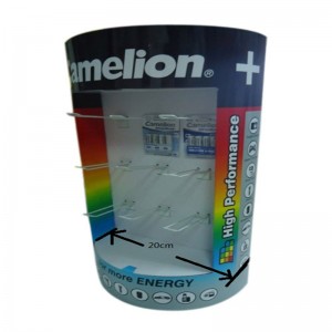 il cartone mostra cosmetici per punto di vendita