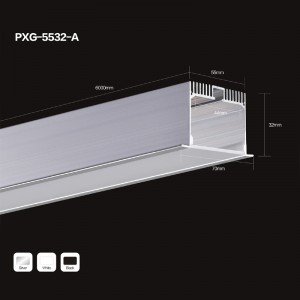 hot vendere estrusi u canale nero anodizzato condotto striscia alluminio cornice d'argento