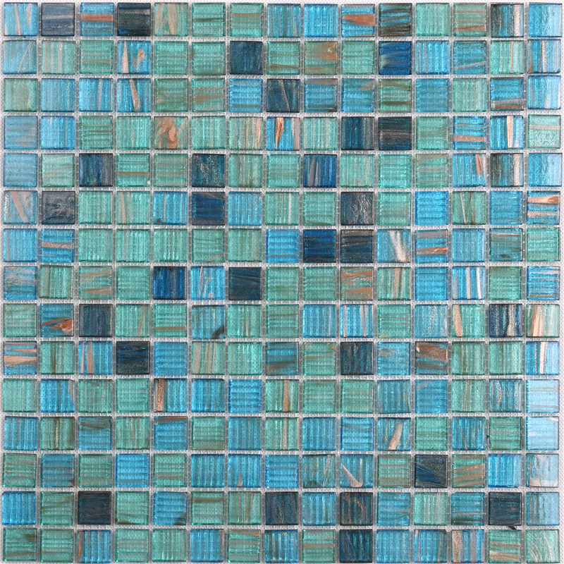 linea iridescente vetro mosaico d'oro piscina piastrelle per vendita