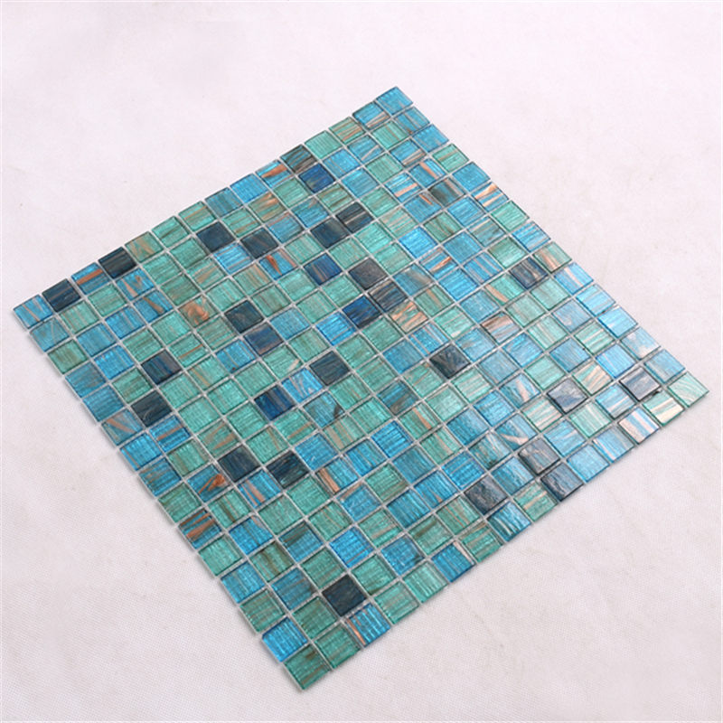 linea iridescente vetro mosaico d'oro piscina piastrelle per vendita