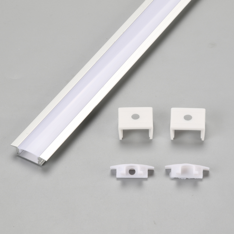Profilo LED in estrusione di alluminio per corpo illuminante lineare da incasso con diffusore latteo / satinato