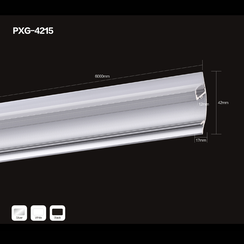 curva pc coprire alluminio profilo condotto striscia flessibile led strip diffusore