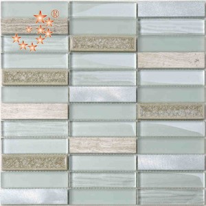 nuovo prodotto vetro vetro ondulato piastrelle bolla piastrelle matt vetro misto metallo e ceramica tessera al mosaico della cucina dietro un vetro rotto con piastrelle arabesque vetro tegole