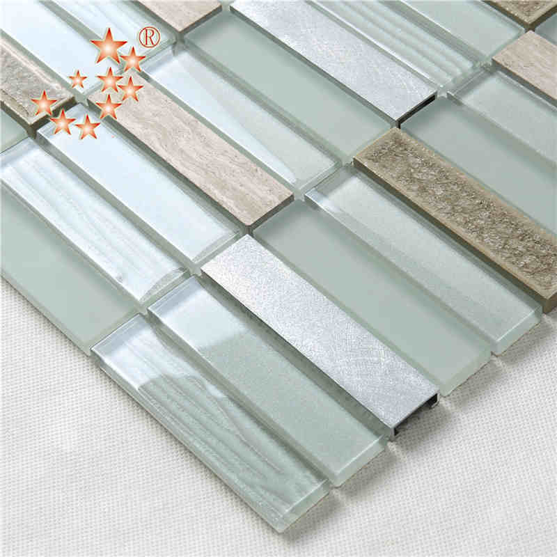 nuovo prodotto vetro vetro ondulato piastrelle bolla piastrelle matt vetro misto metallo e ceramica tessera al mosaico della cucina dietro un vetro rotto con piastrelle arabesque vetro tegole