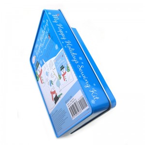 Nuovo design piccola scatola regalo rettangolare di Natale con finestra